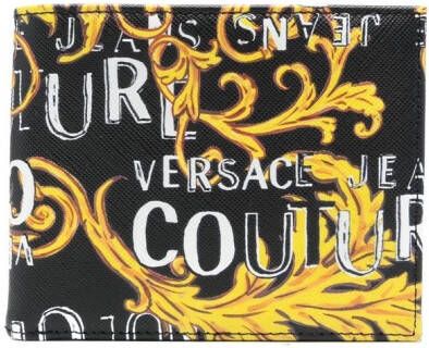 Versace Jeans Couture Portemonnee met logoprint Zwart