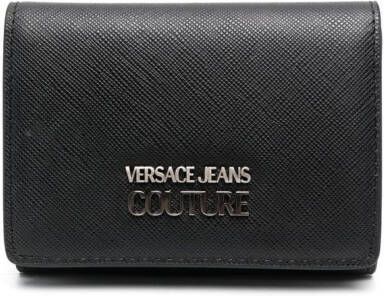 Versace Jeans Couture Portemonnee verfraaid met logo Zwart