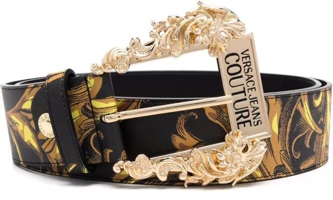 Versace Jeans Couture Riem met barokprint Zwart