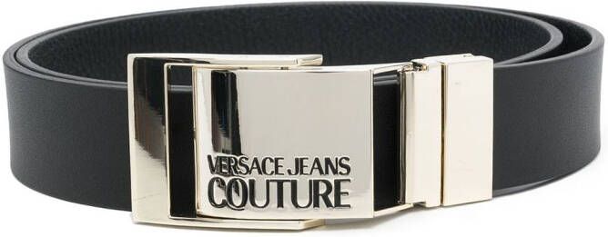 Versace Jeans Couture Riem met logogesp Zwart
