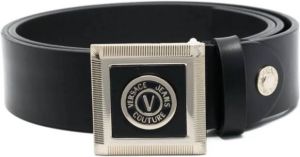Versace Jeans Couture Riem met logogesp Zwart
