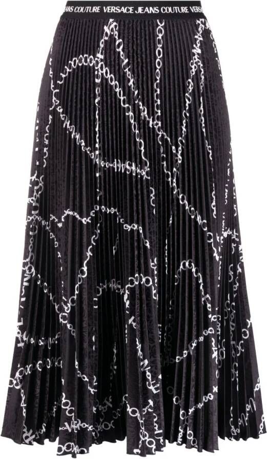 Versace Jeans Couture Rok met kettingprint Zwart