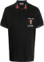 Versace Jeans Couture Poloshirt met roosprint Zwart - Thumbnail 1