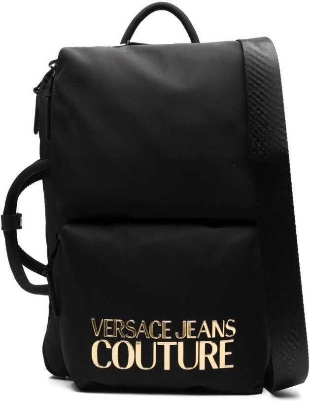Versace Jeans Couture Rugzak met logoplakkaat Zwart