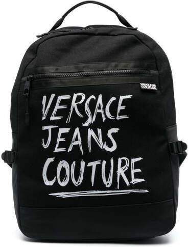 Versace Jeans Couture Rugzak met logoprint Zwart