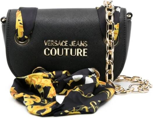 Versace Jeans Couture Schoudertas met barokprint Zwart