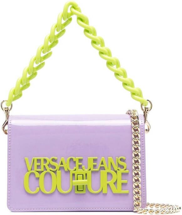 Versace Jeans Couture Schoudertas met logo Paars