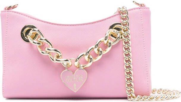 Versace Jeans Couture Schoudertas met logo Roze