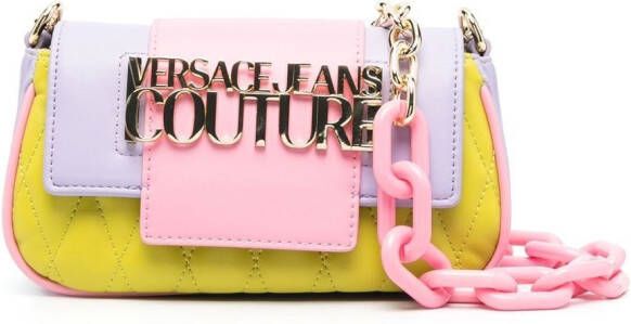 Versace Jeans Couture Schoudertas met logoplakkaat Paars