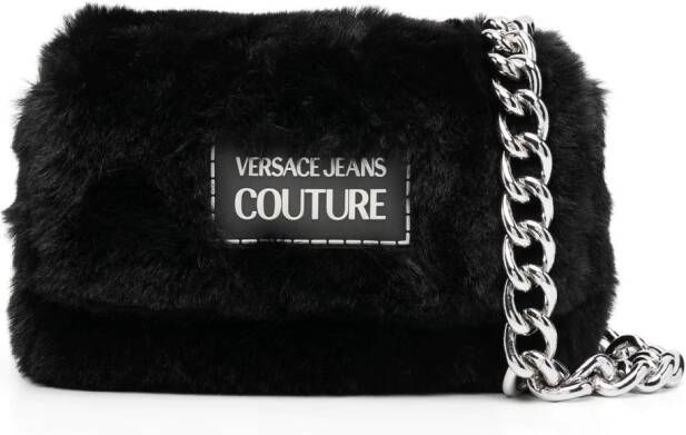 Versace Jeans Couture Schoudertas met logoplakkaat Zwart