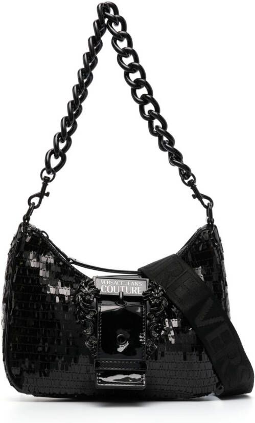 Versace Jeans Couture Schoudertas met logoplakkaat Zwart