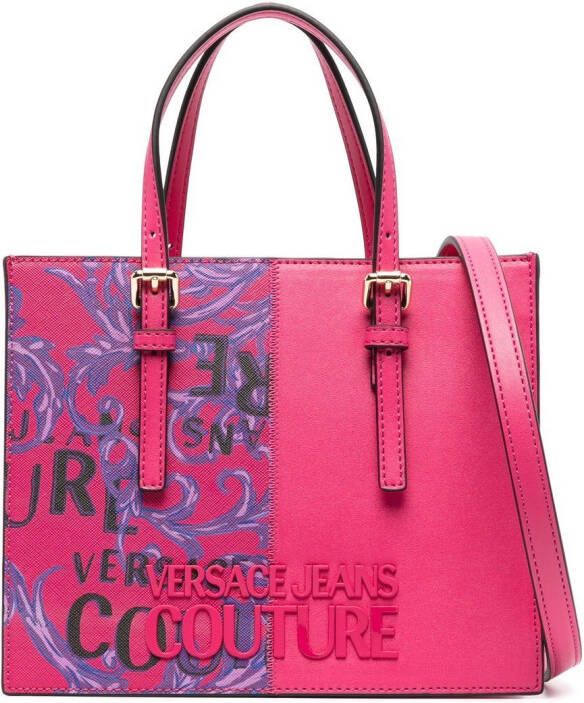 Versace Jeans Couture Shopper met barokprint Roze