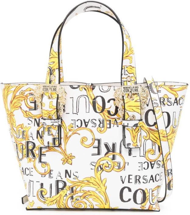 Versace Jeans Couture Shopper met logoprint Wit