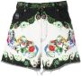 Versace Jeans Couture Shorts met barokprint Wit - Thumbnail 1