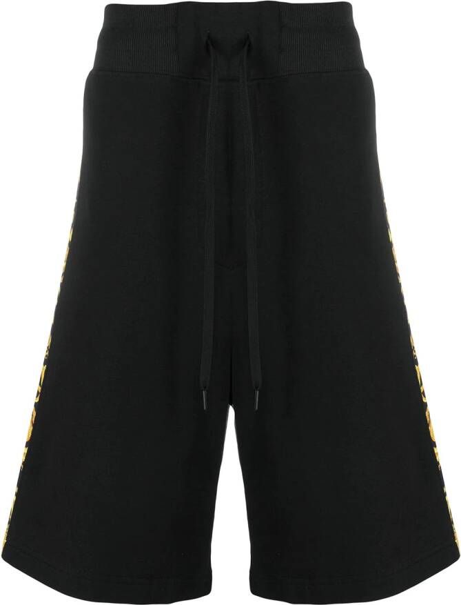 Versace Jeans Couture Shorts met barokprint Zwart