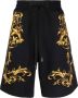 Versace Jeans Couture Shorts met barokprint Zwart - Thumbnail 1
