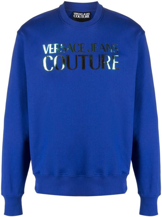 Versace Jeans Couture Sweater met logo-stempel Blauw