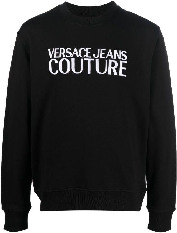 Versace Jeans Couture Sweater met logopatch Zwart