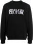 Versace Jeans Couture Sweater met logopatch Zwart - Thumbnail 1