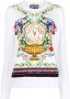 Versace Jeans Couture Sweater met logoprint Wit - Thumbnail 1