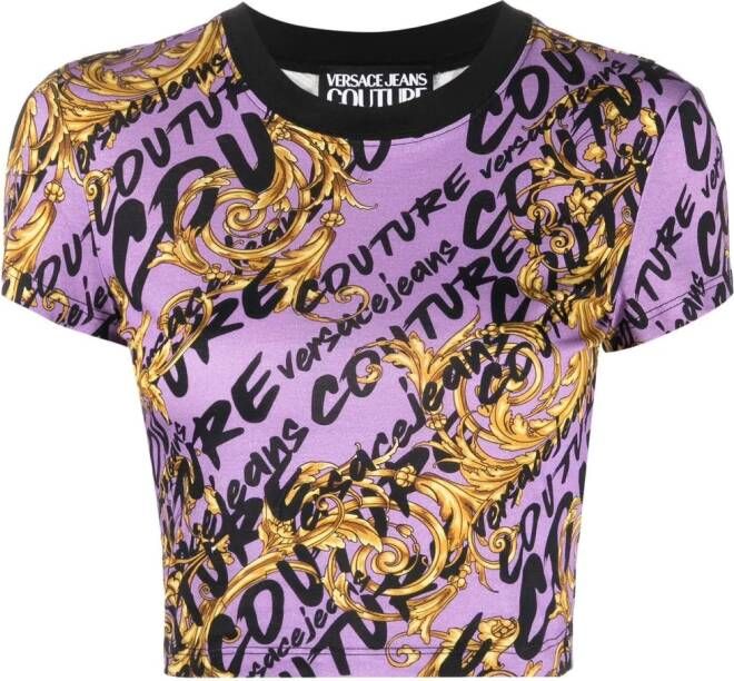 Versace Jeans Couture Sweater met print Zwart