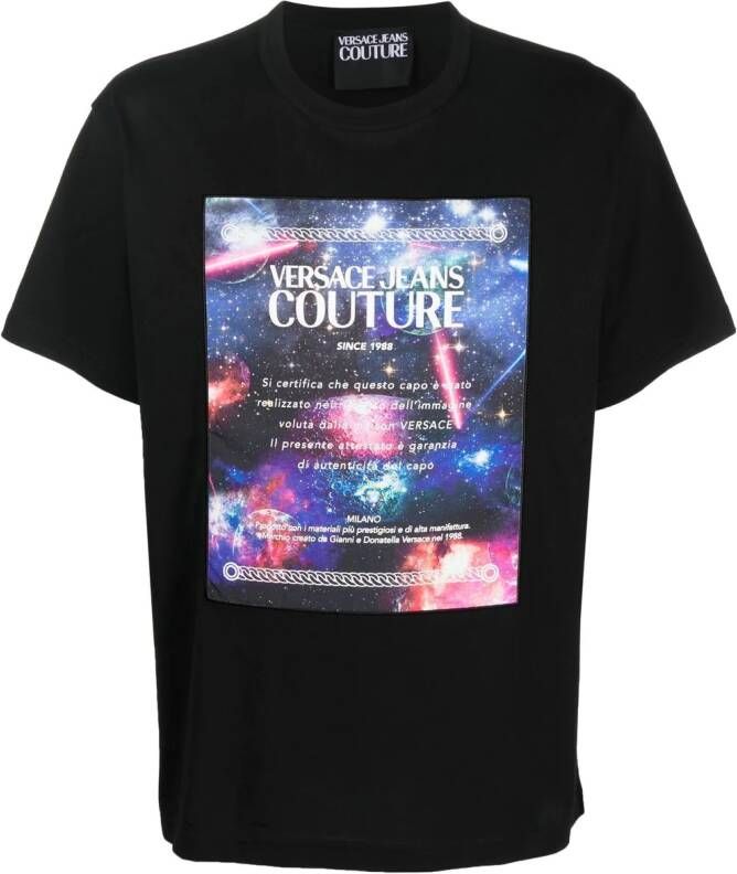 Versace Jeans Couture T-shirt met logo Zwart