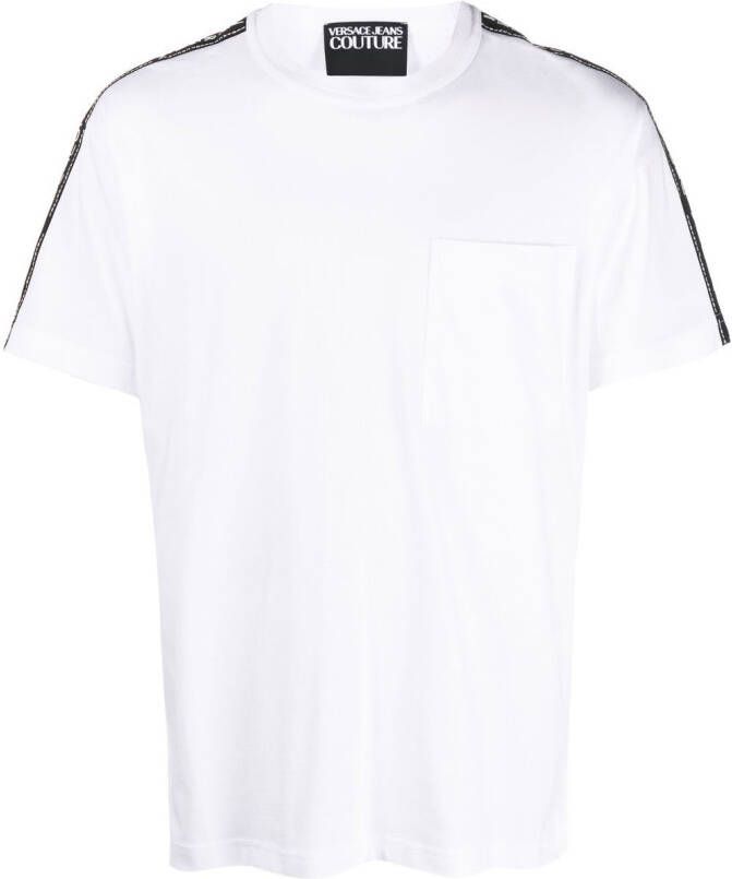 Versace Jeans Couture T-shirt met logoband Wit
