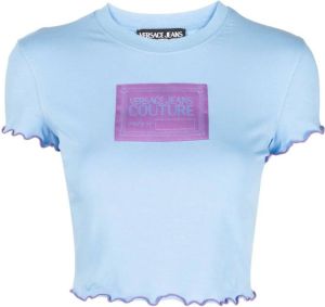 Versace Jeans Couture T-shirt met logopatch Blauw