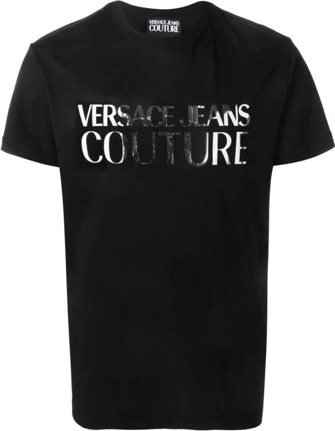 Versace Jeans Couture T-shirt met logopatch Zwart