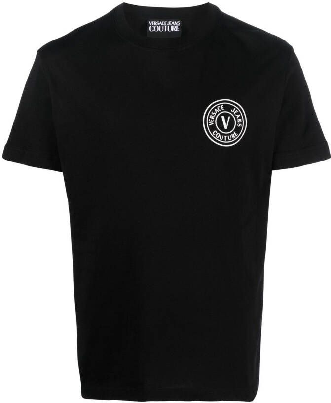 Versace Jeans Couture T-shirt met logoprint Zwart