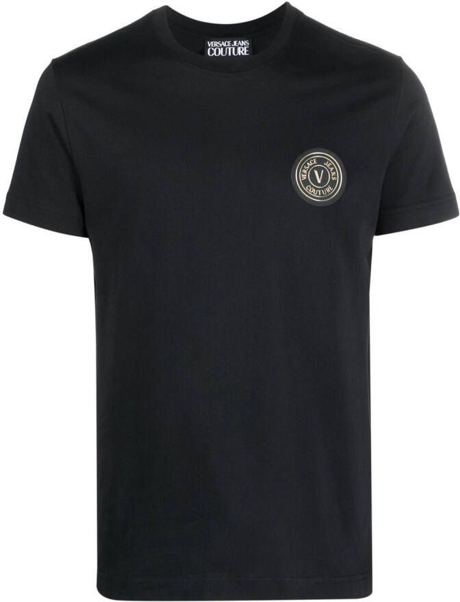 Versace Jeans Couture T-shirt met logoprint Zwart