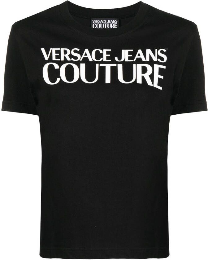 Versace Jeans Couture T-shirt met logoprint Zwart