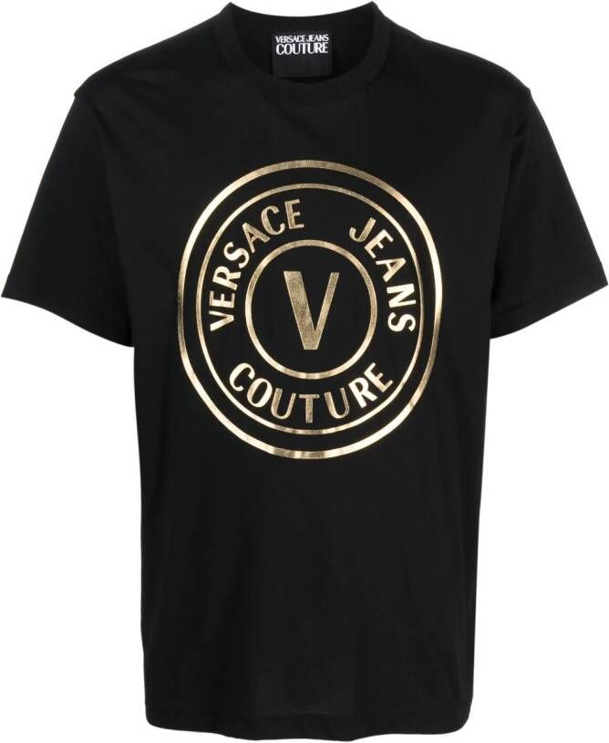 Versace Jeans Couture T-shirt met logoprint Zwart