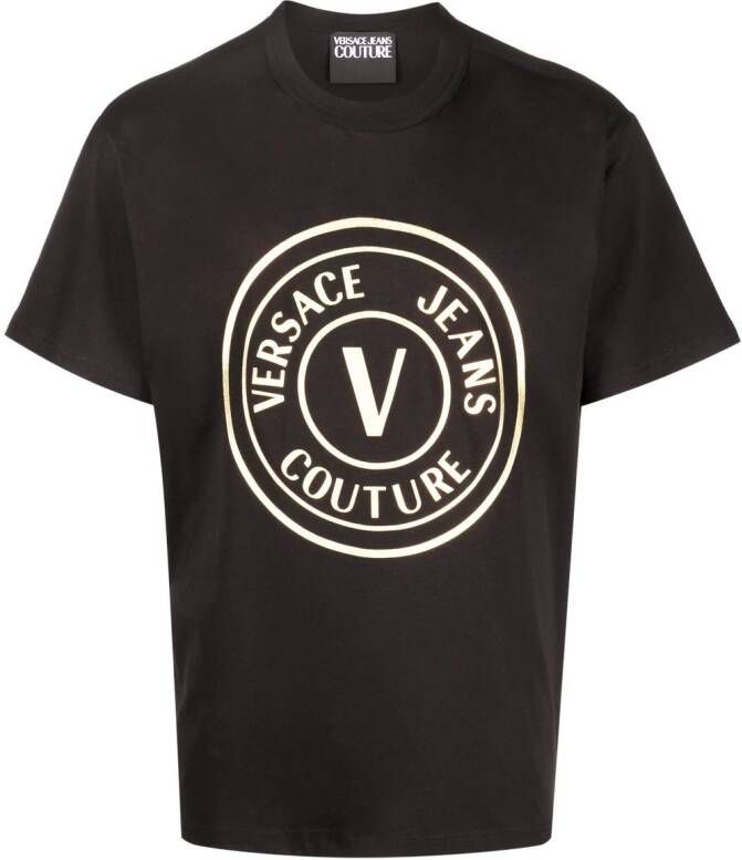 Versace Jeans Couture T-shirt met logoprint Zwart