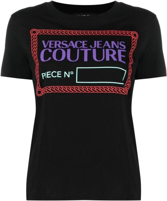 Versace Jeans Couture T-shirt met print Zwart