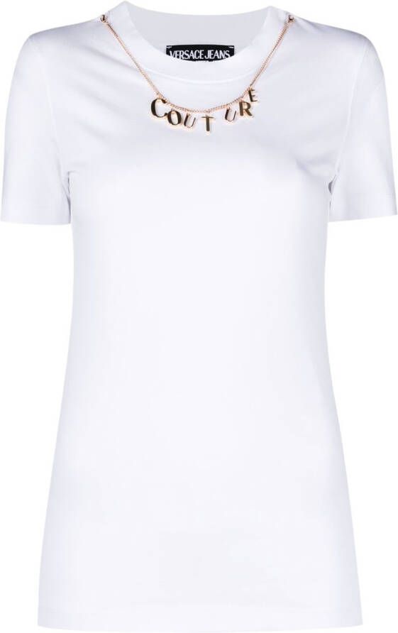 Versace Jeans Couture T-shirt met ronde hals Wit