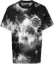 Versace Jeans Couture T-shirt met tie-dye print Zwart - Thumbnail 1