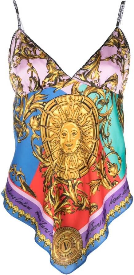 Versace Jeans Couture Tanktop met barokprint Blauw