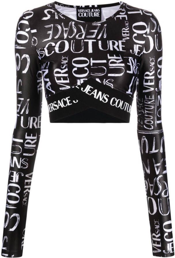 Versace Jeans Couture Tanktop met logoprint Zwart