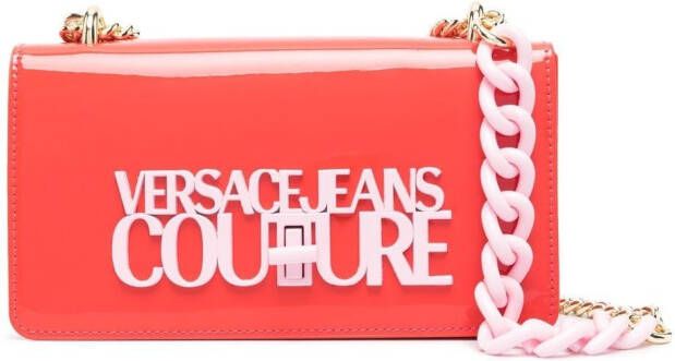 Versace Jeans Couture Tas met reliëf logo Rood