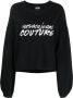 Versace Jeans Couture Trui met geborduurd logo Zwart - Thumbnail 1