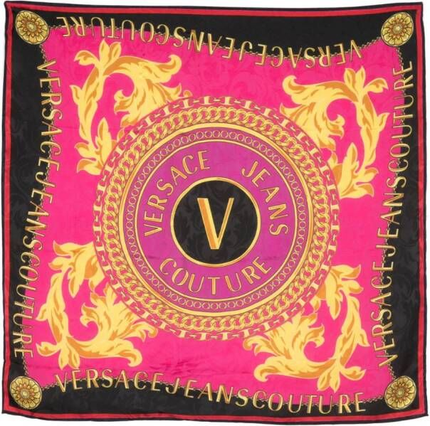 Versace Jeans Couture Zijden sjaal Roze