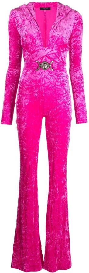 Versace Jumpsuit met V-hals Roze