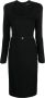 Versace Midi-jurk met ceintuur Zwart - Thumbnail 1