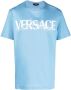 Versace Katoenen T-shirt Blauw - Thumbnail 1