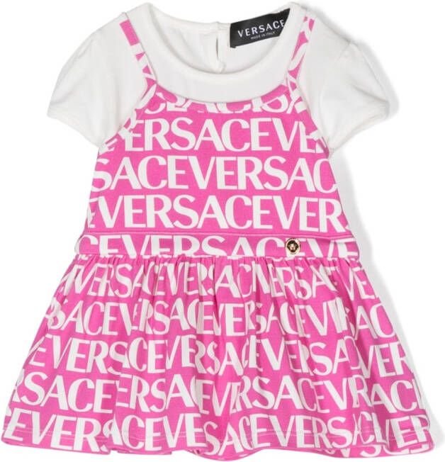 Versace Kids Gelaagde jurk Roze