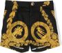 Versace Kids Shorts met barok-print Zwart - Thumbnail 1