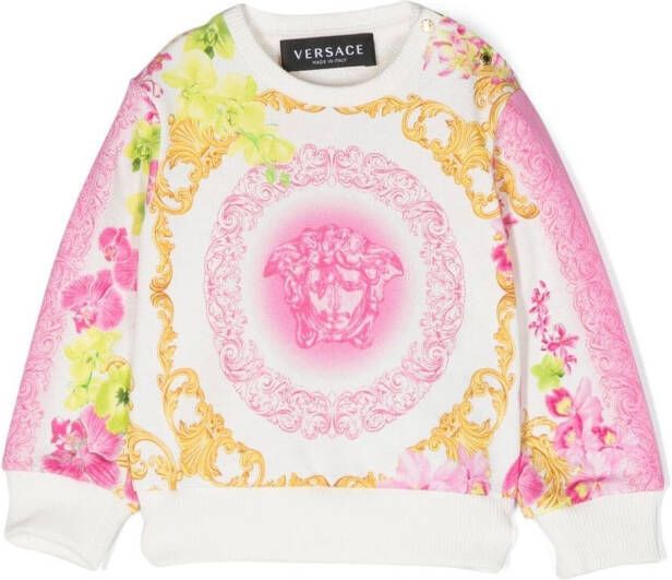 Versace Kids Sweater met ronde hals Wit