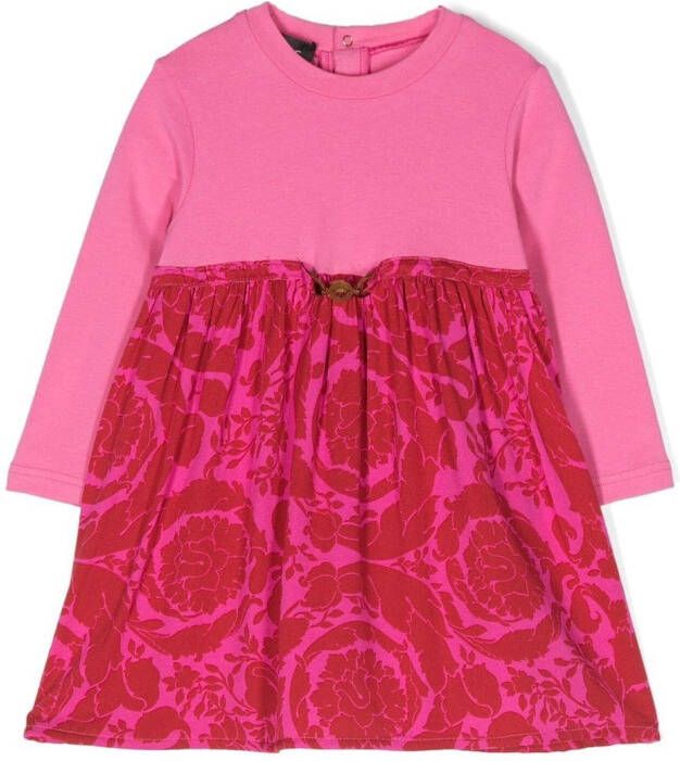 Versace Kids Jurk met barokprint Roze