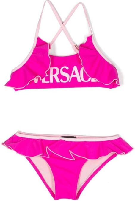Versace Kids Bikini met logoprint Roze